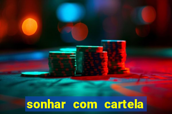 sonhar com cartela de bingo